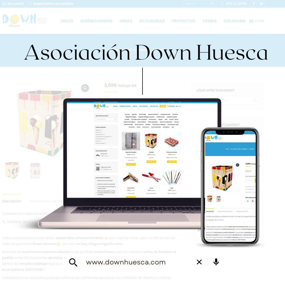 Diseño Tienda online Asociación Down Huesca Laura Parra Msocial Huesca