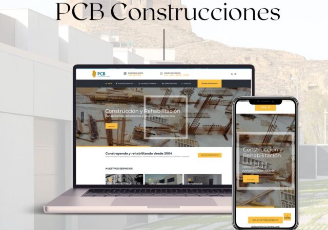 Diseño web PCB Construcciones Laura Parra Msocial Huesca