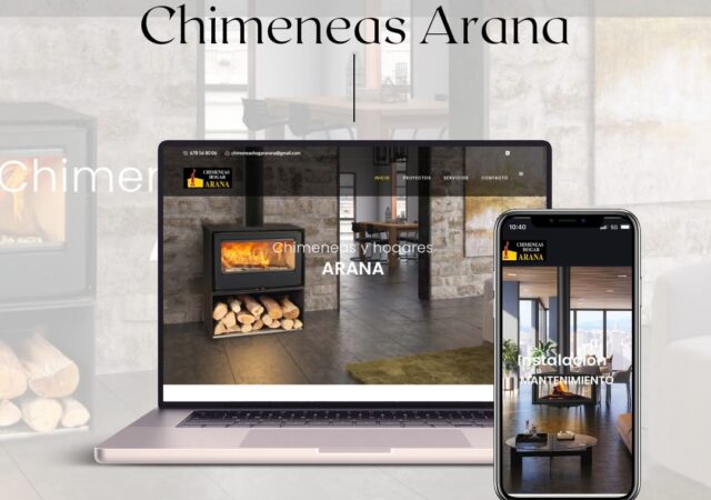 Diseño web Chimeneas y hogares Arana diseño Laura Parra Msocial Huesca