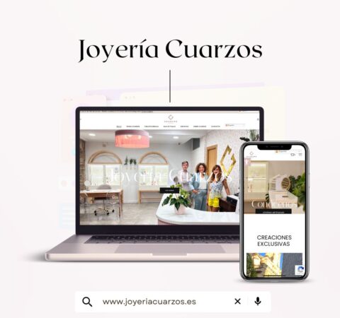 Diseño web y e-commerce Joyería Cuarzos diseño Laura Parra Msocial Huesca