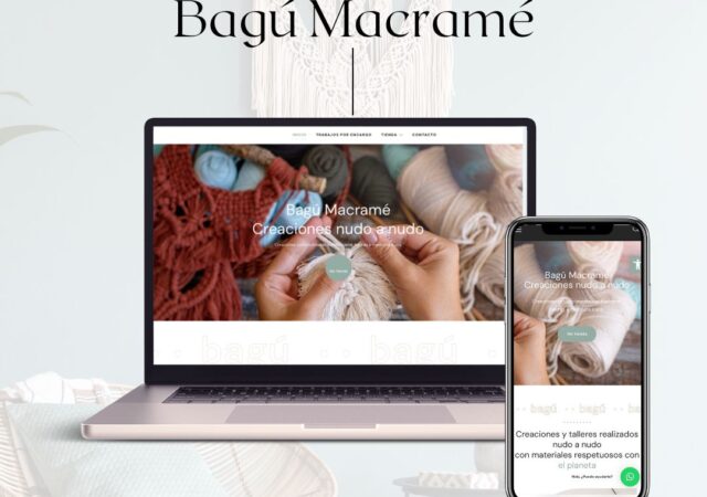 Diseño Tienda Online Kit Digital Bagú Macramé Huesca, por Laura Parra