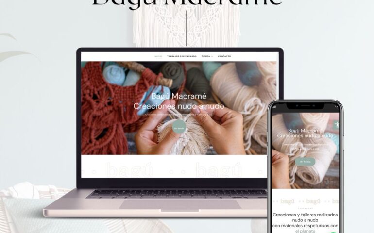 Diseño Tienda Online Kit Digital Bagú Macramé Huesca, por Laura Parra