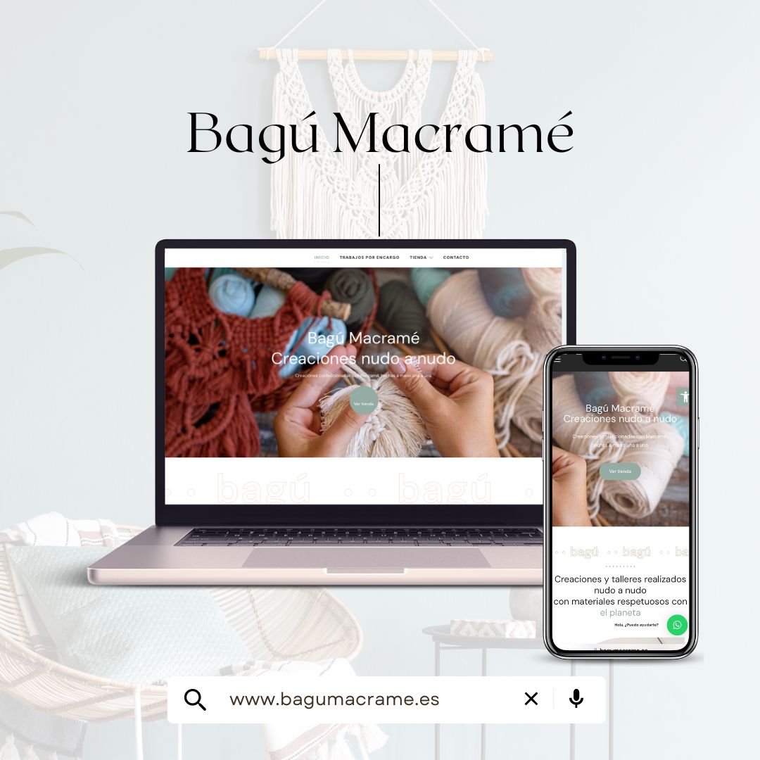 Diseño Tienda Online Kit Digital Bagú Macramé Huesca, por Laura Parra