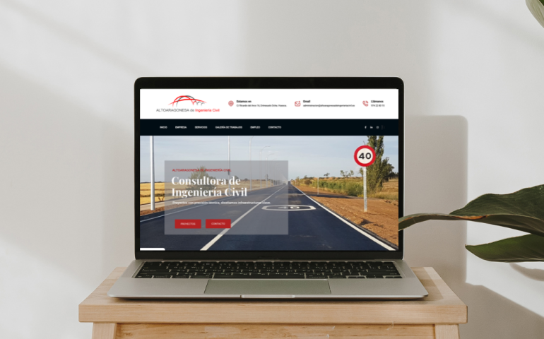 Diseño web- Altoaragonesa de Ingeniería Civil - MSocial