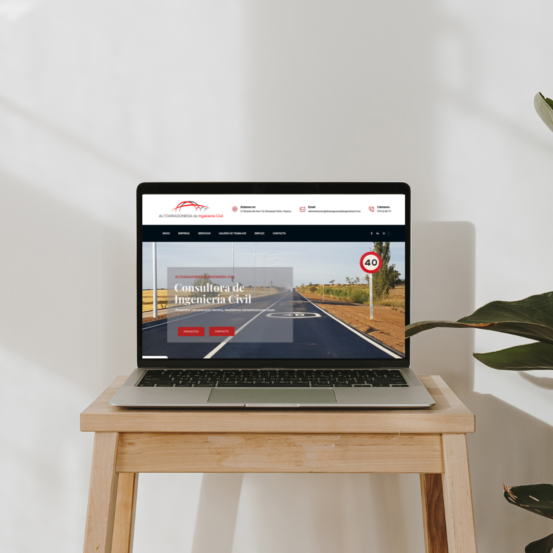Diseño web- Altoaragonesa de Ingeniería Civil - MSocial